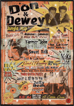 Don & Dewey, Poster, Graphic Design, Poster for Sale, Rock n Roll, Blues, Rhythm'n Blues, Punk, Sophie Lo